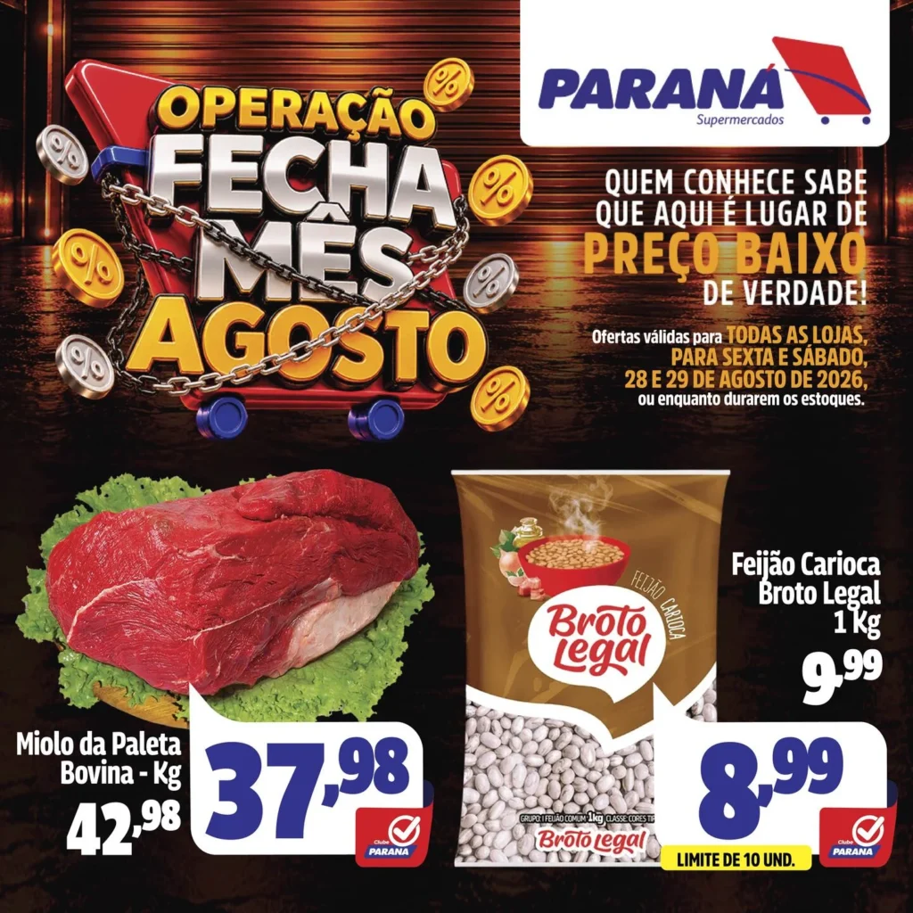 Ofertas Paraná Supermercados – 29/08/2026