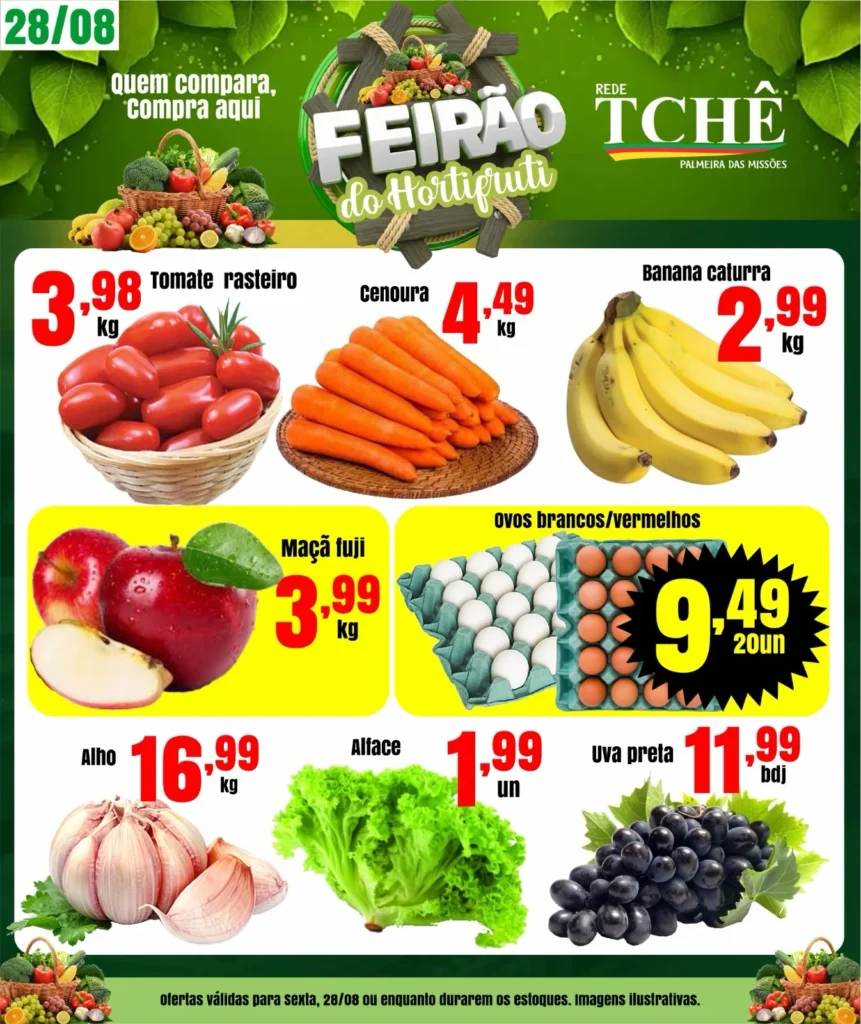 Ofertas Rede Tchê Palmeira – 28/08/2026