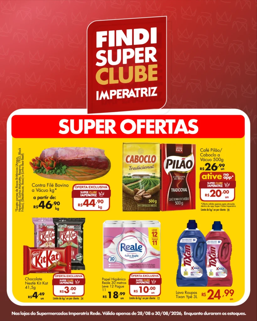 Ofertas Rede Supermercados Imperatriz – 30/08/2026