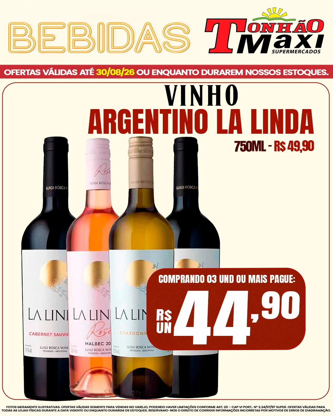 Ofertas Supermercados Tonhão Maxi – 30/08/2026