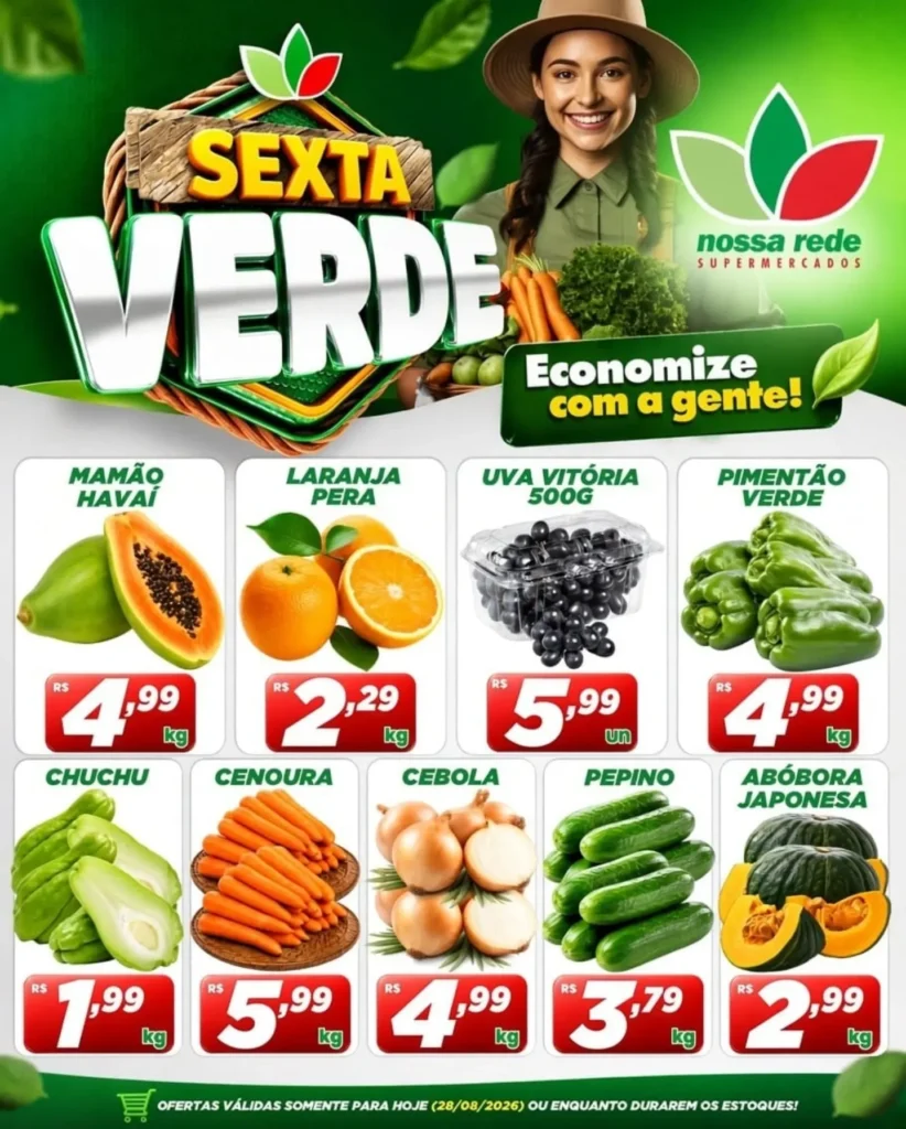 Ofertas NOSSA REDE SUPERMERCADOS | Marataízes 🛒 – 28/08/2026