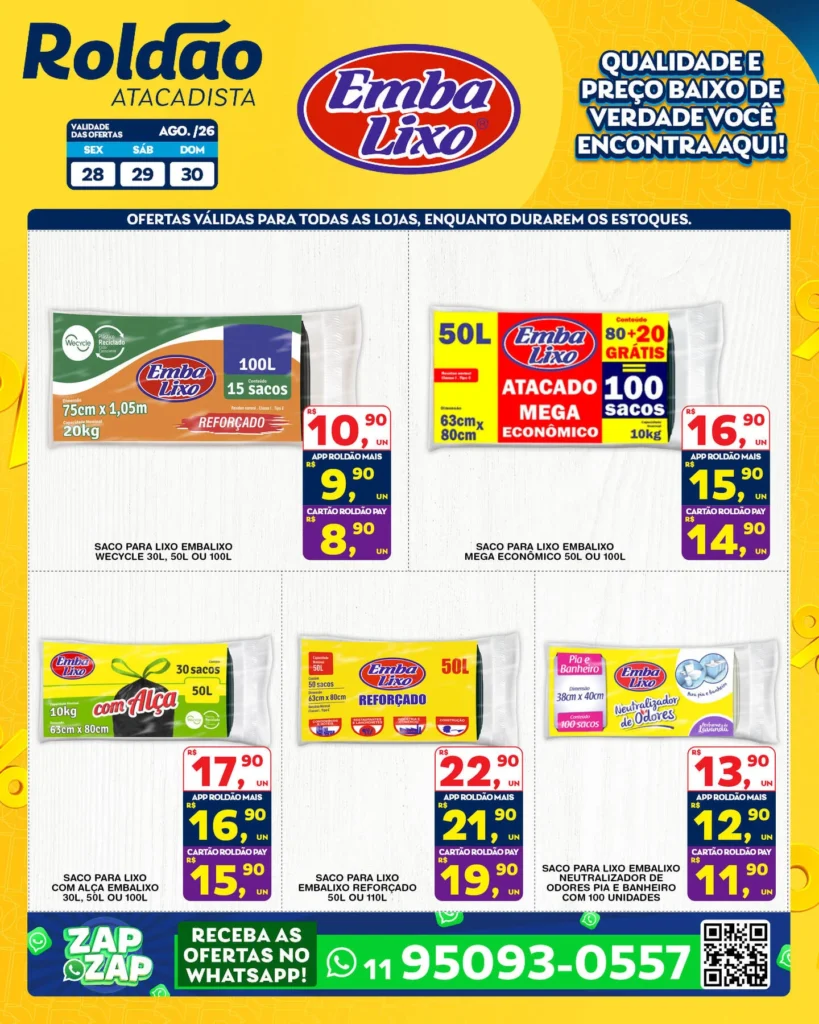 Ofertas Roldão Atacadista – 30/08/2026