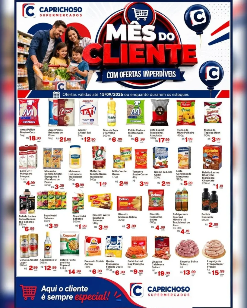 Ofertas Supermercado Caprichoso Ceilândia – 15/09/2026