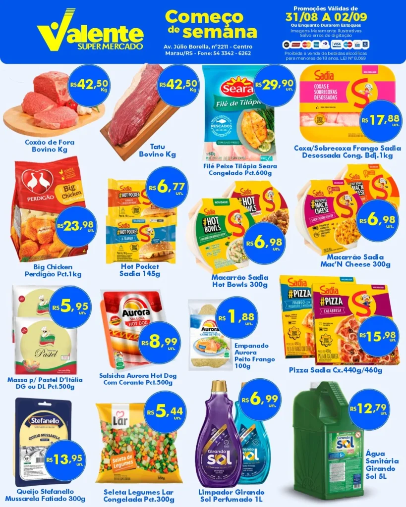 Ofertas Valente Supermercado – 31/08/2026 Ofertas Valente Supermercado – 31/08/2026