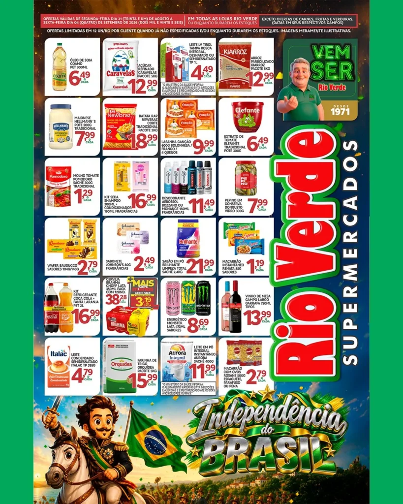 Ofertas Rio Verde Supermercados – 31/08/2026