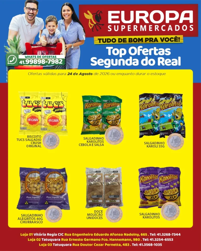 Ofertas Europa Supermercados – 31/08/2026