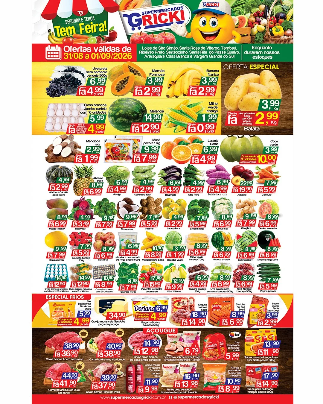 Ofertas Supermercados Gricki – 01/09/2026