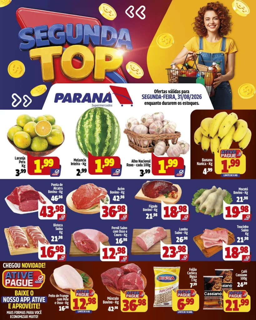 Ofertas Paraná Supermercados – 31/08/2026