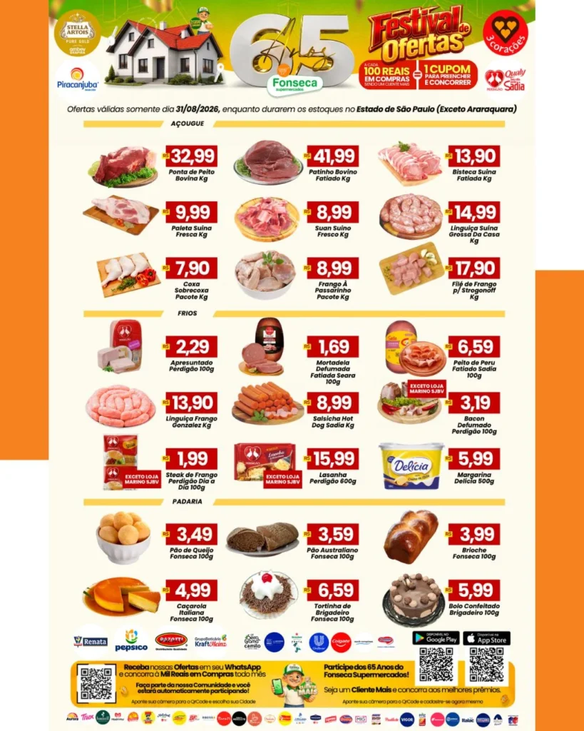 Ofertas Fonseca Supermercados – 31/08/2026