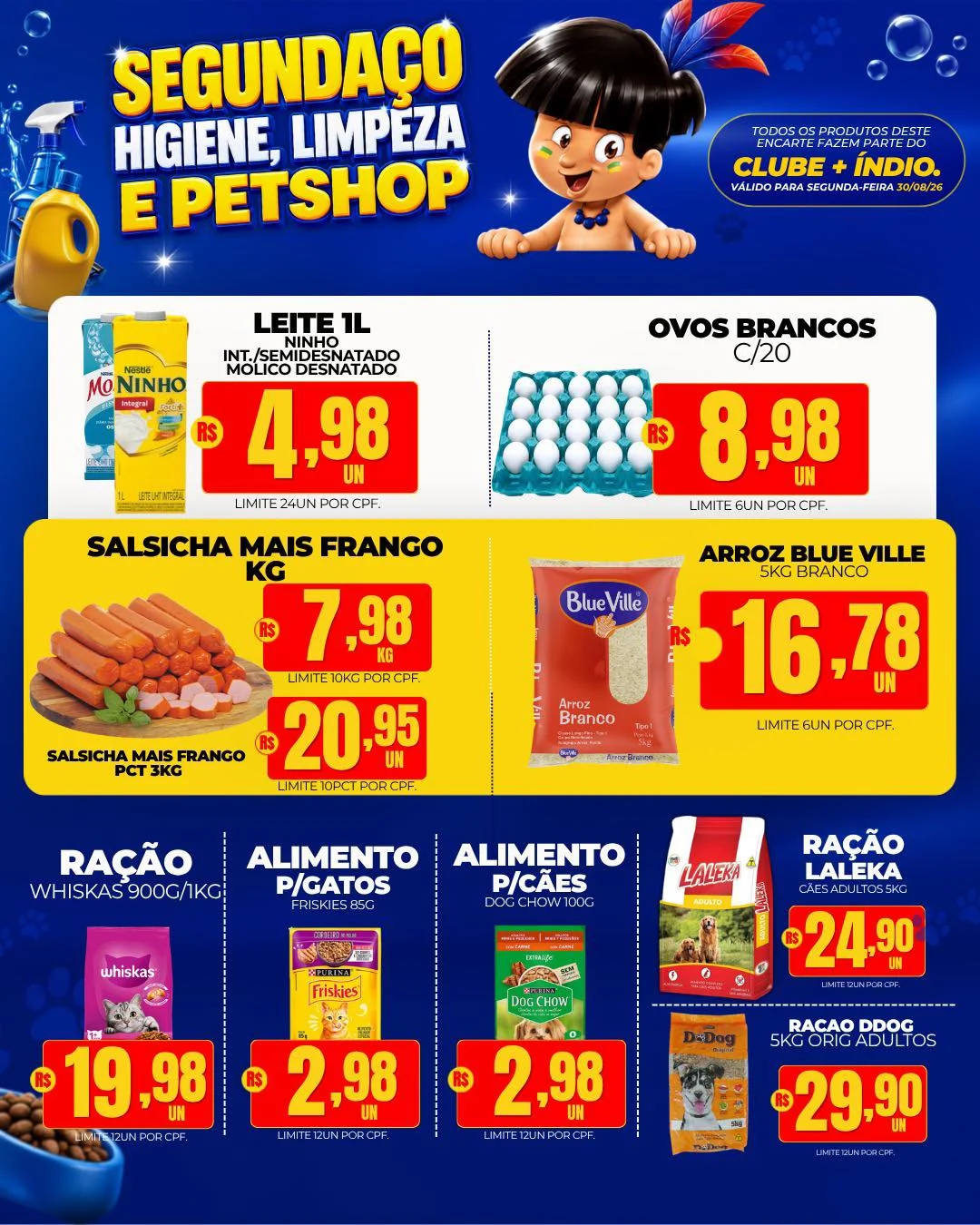 Ofertas Supermercados Índio – 31/08/2026