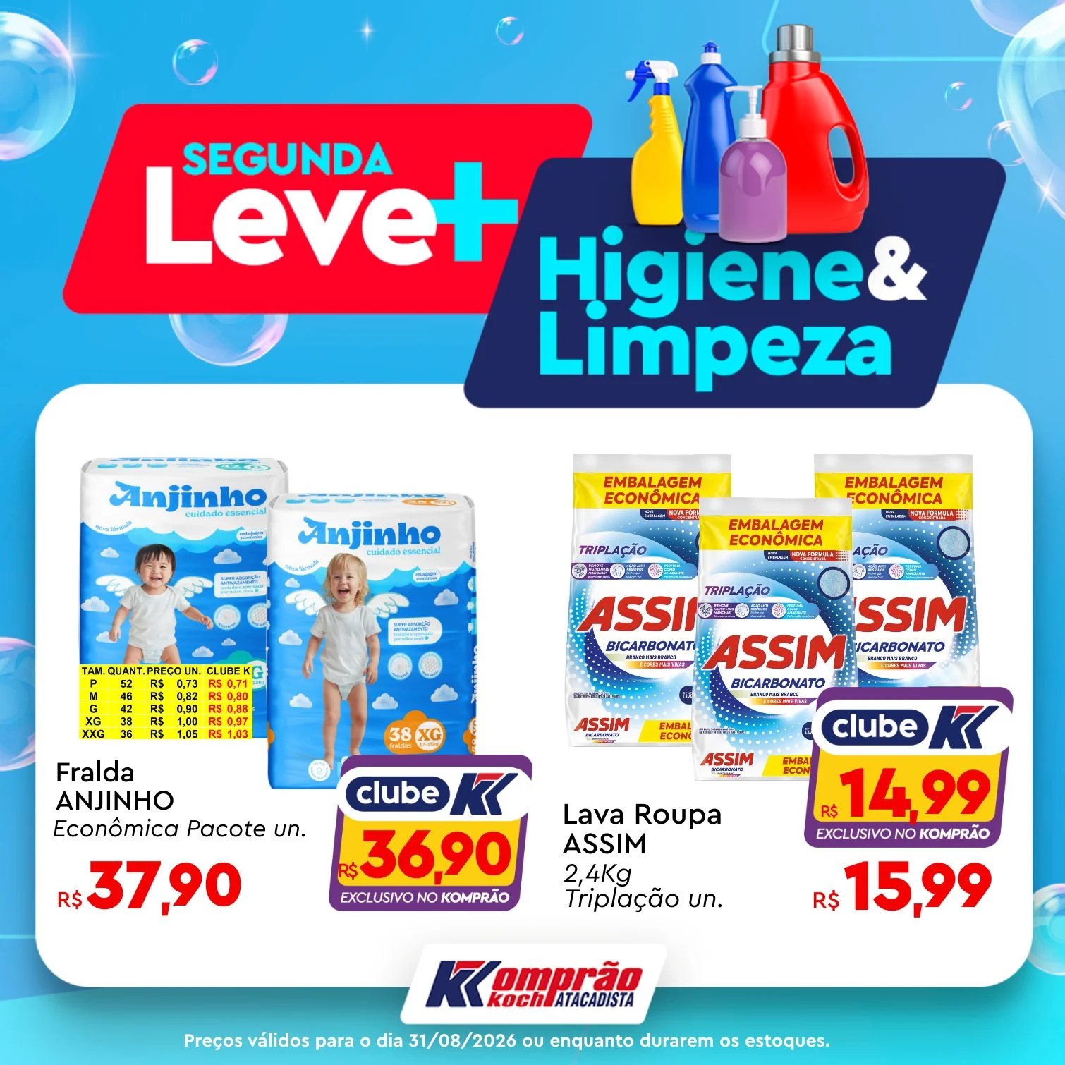 Ofertas Komprão Koch Atacadista – 31/08/2026
