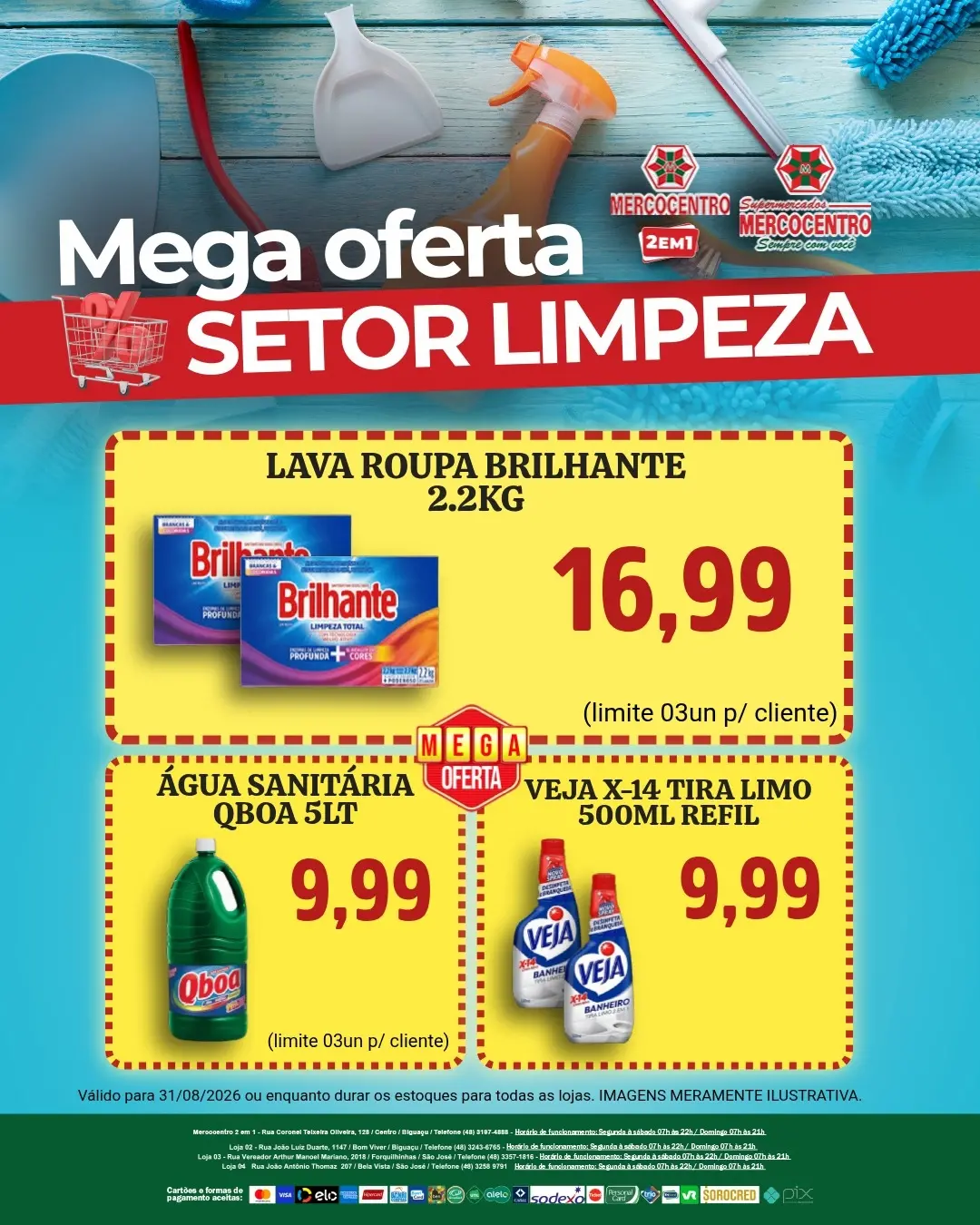 Ofertas SUPERMERCADOS MERCOCENTRO 🛒 – 31/08/2026