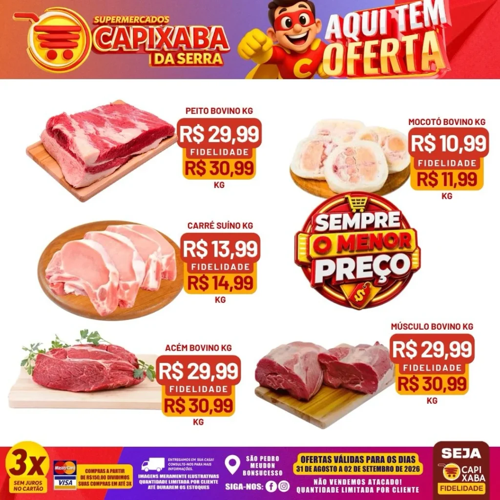 Ofertas Supermercados Capixaba da Serra – 02/09/2026 Ofertas Supermercados Capixaba da Serra – 02/09/2026