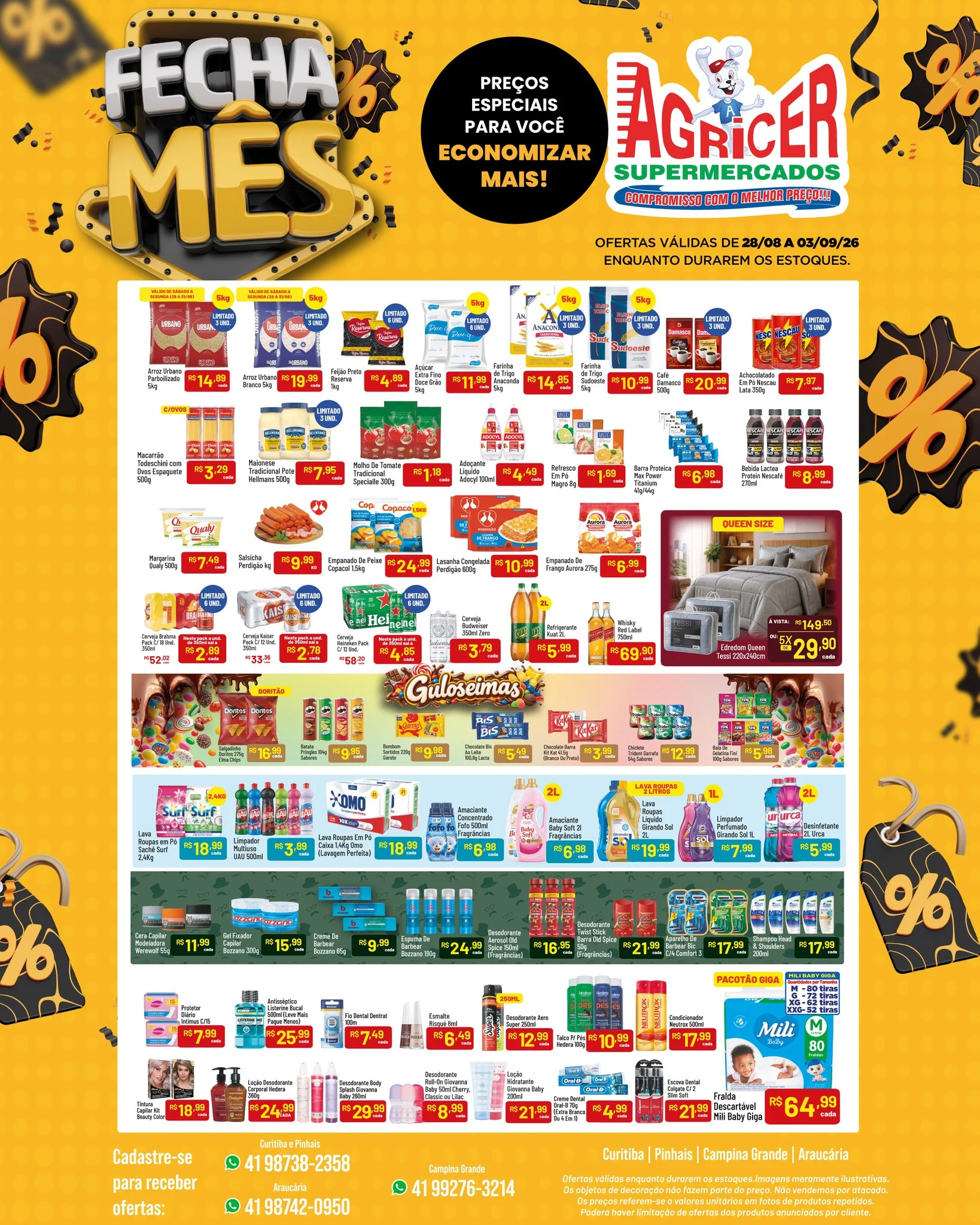 Ofertas Agricer Supermercados – 31/08/2026