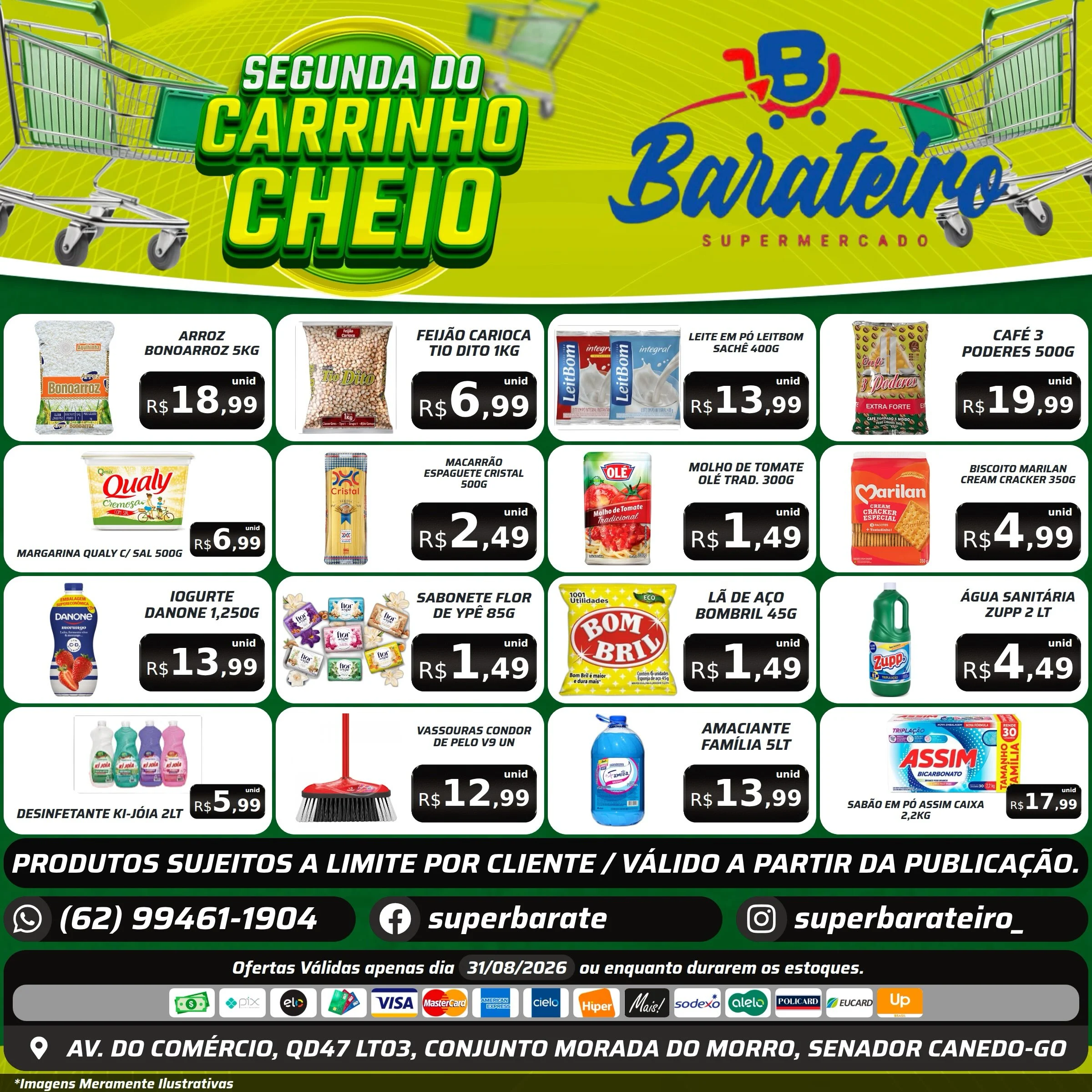 Ofertas Super Barateiro Supermercado – 31/08/2026