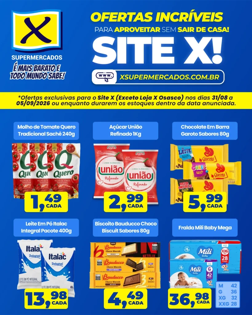 Ofertas Rede X Supermercados – 05/09/2026