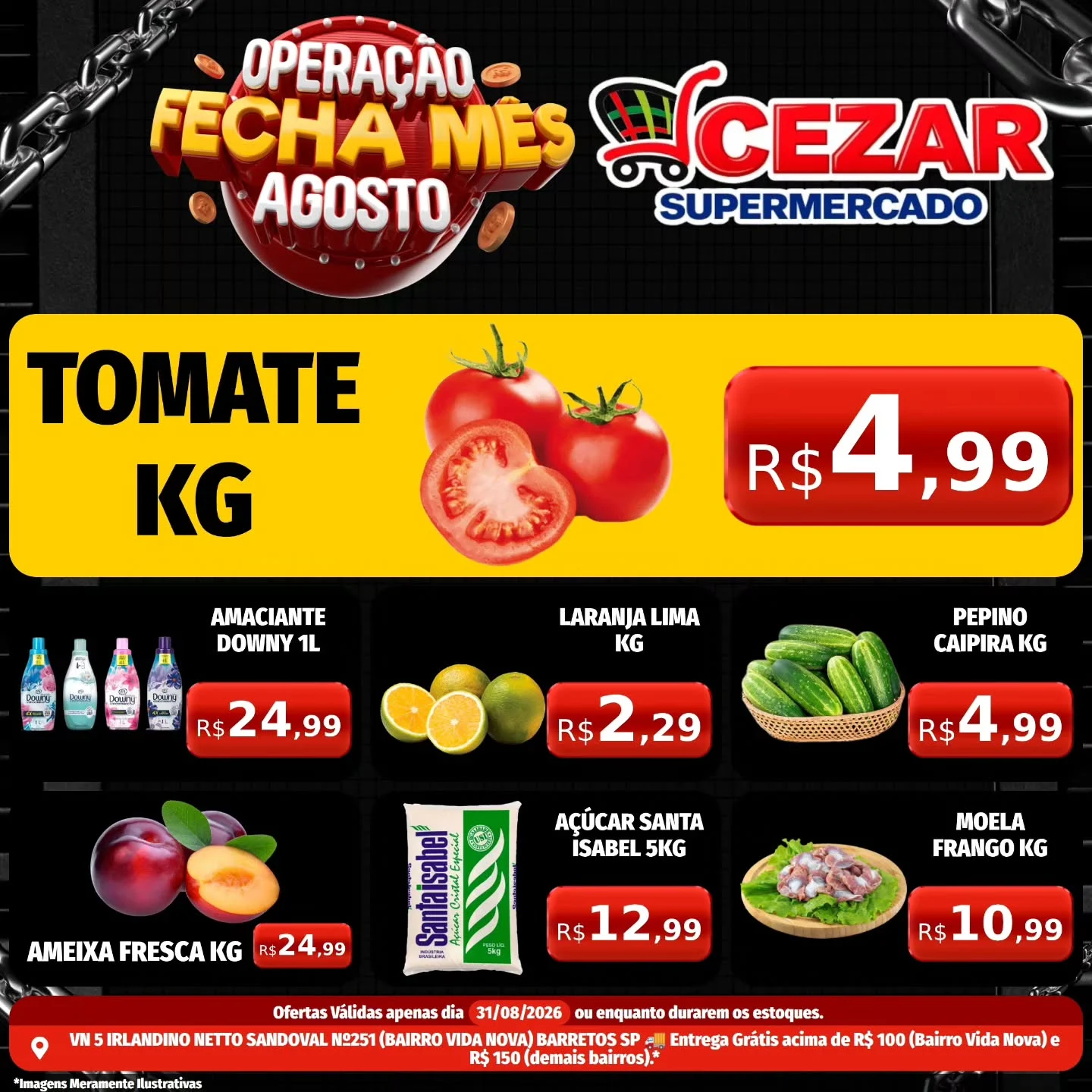 Ofertas Cezar Supermercado – 31/08/2026 Ofertas Cezar Supermercado – 31/08/2026