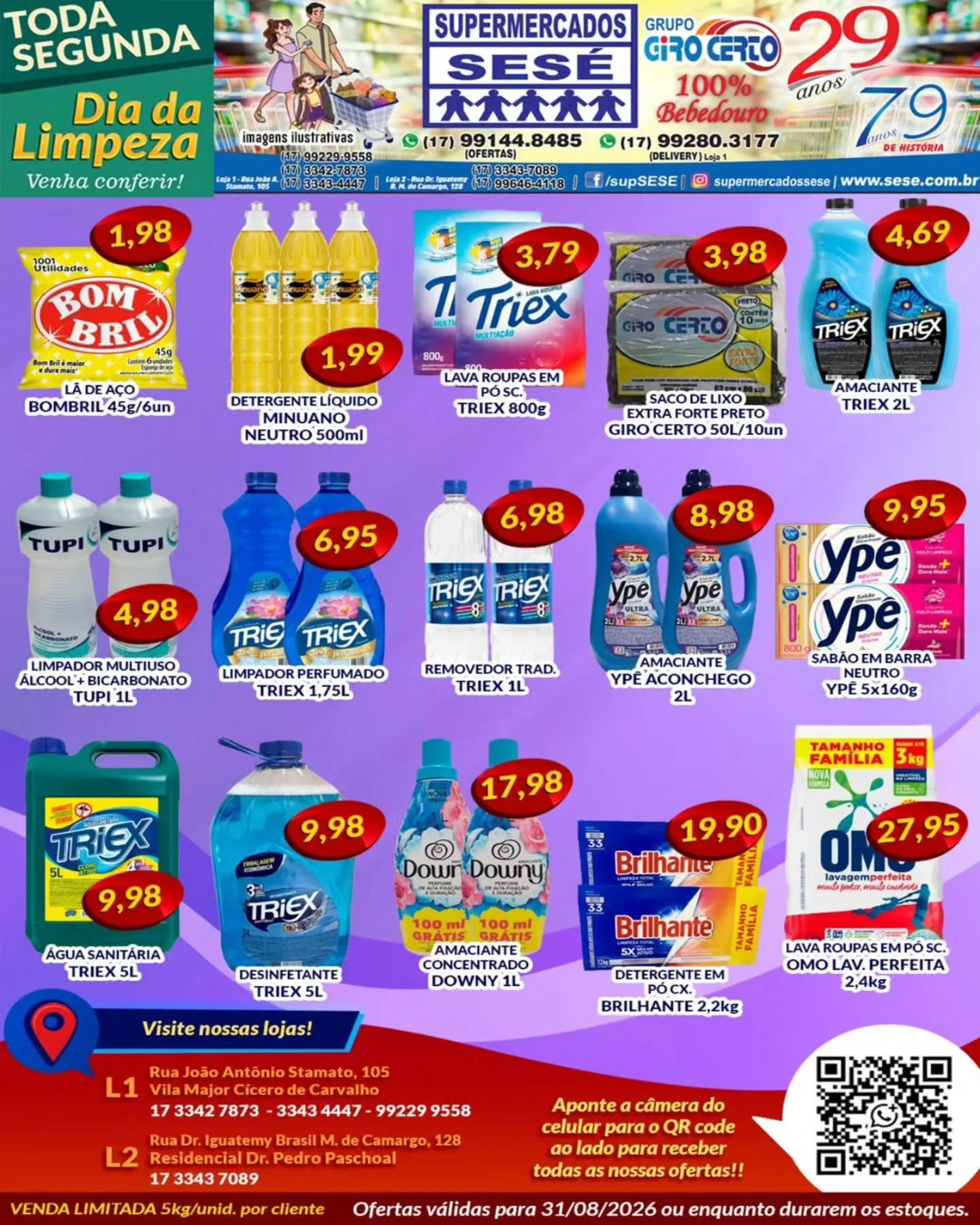 Ofertas Supermercados Sesé – 31/08/2026