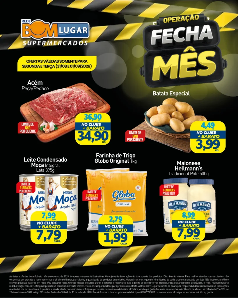 Ofertas Rede Bom Lugar Supermercados – 01/09/2026