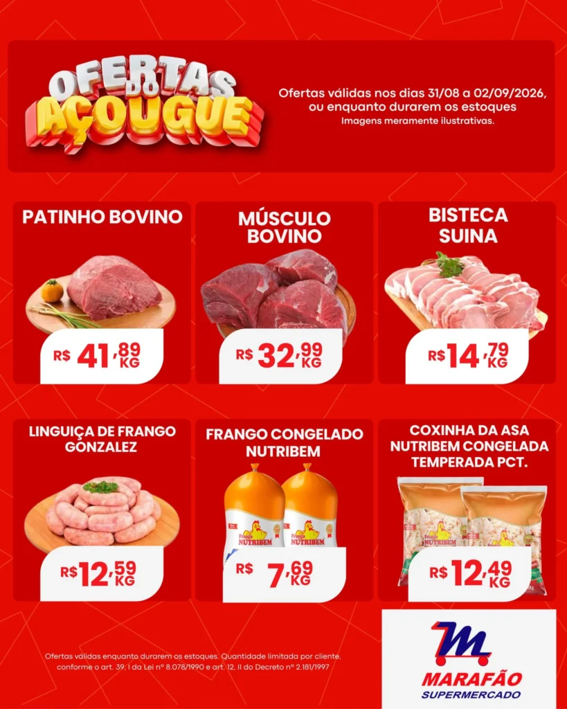 Ofertas Marafão Supermercado | Guariba – 31/08/2026 Ofertas Marafão Supermercado | Guariba – 31/08/2026