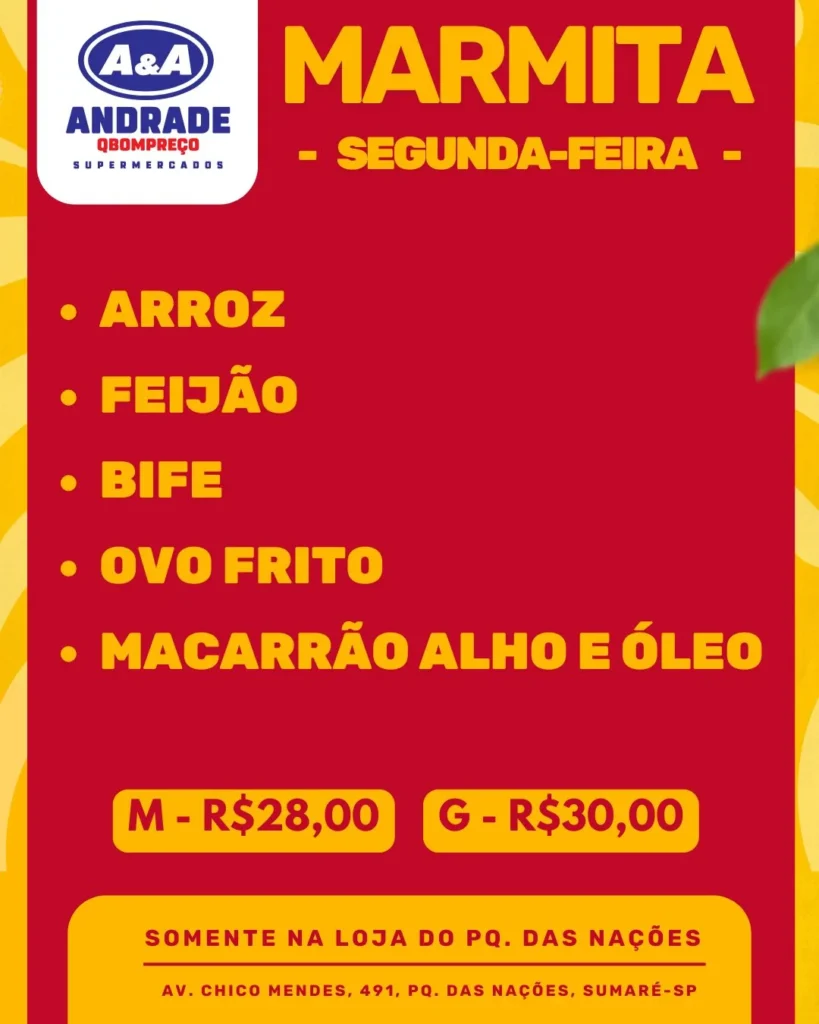 Ofertas Supermercados Andrade Qbompreço – 31/08/2026