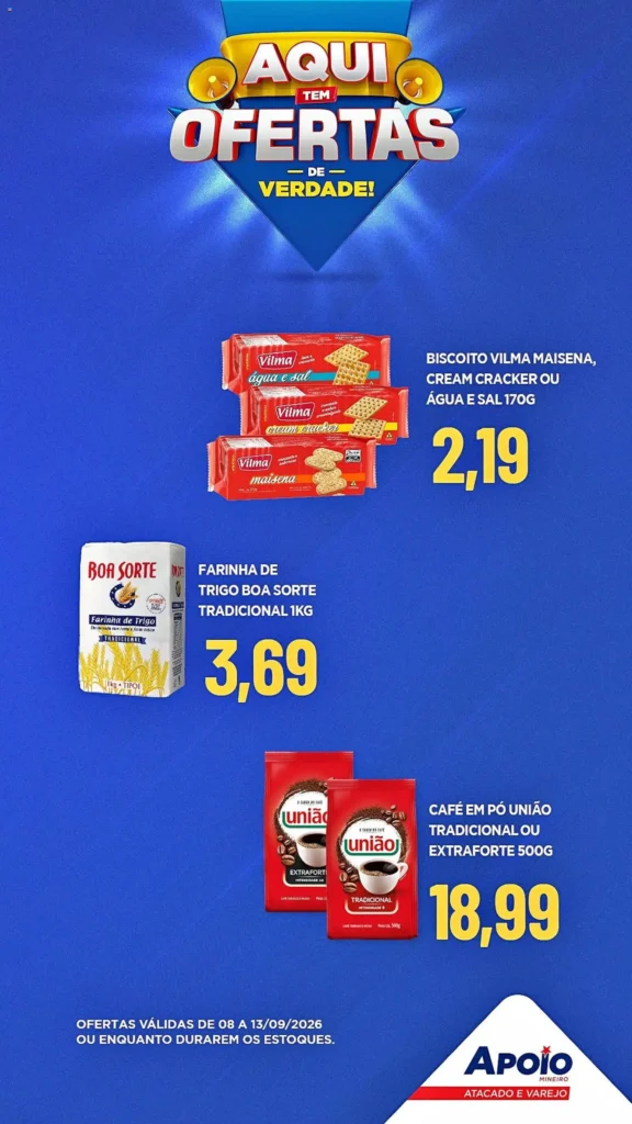 Ofertas Apoio Mineiro até 13/09/2026.