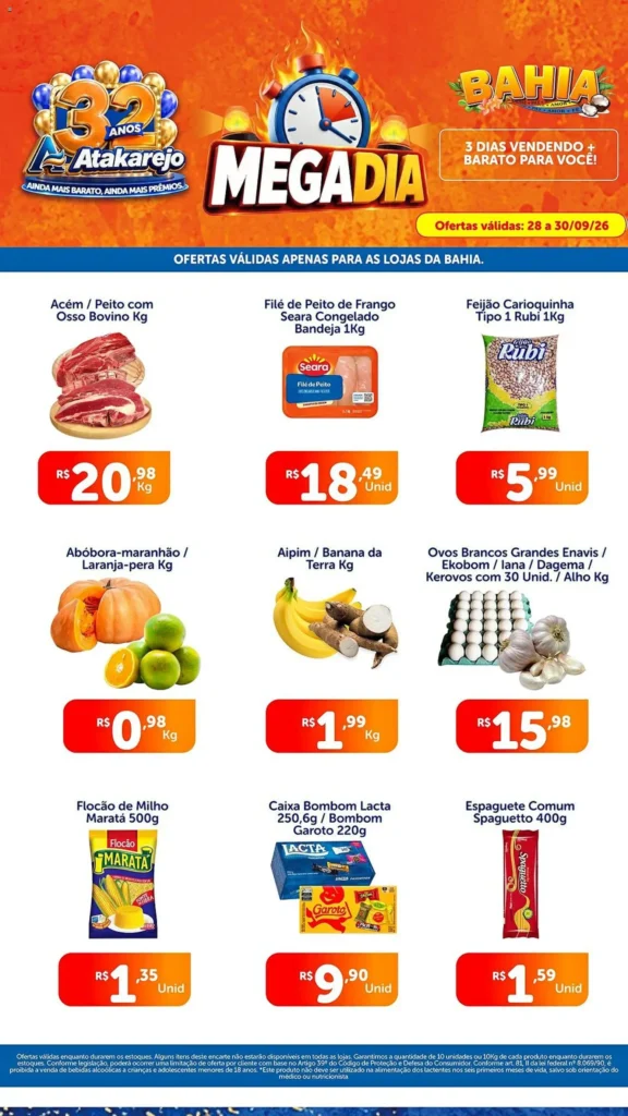 Ofertas Atakarejo ofertas Mega Dia até 30/09/2026.