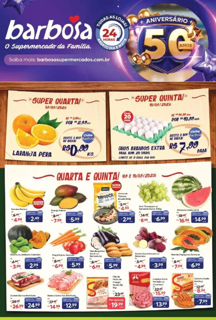 Ofertas Barbosa Supermercados até 10/09/2026.