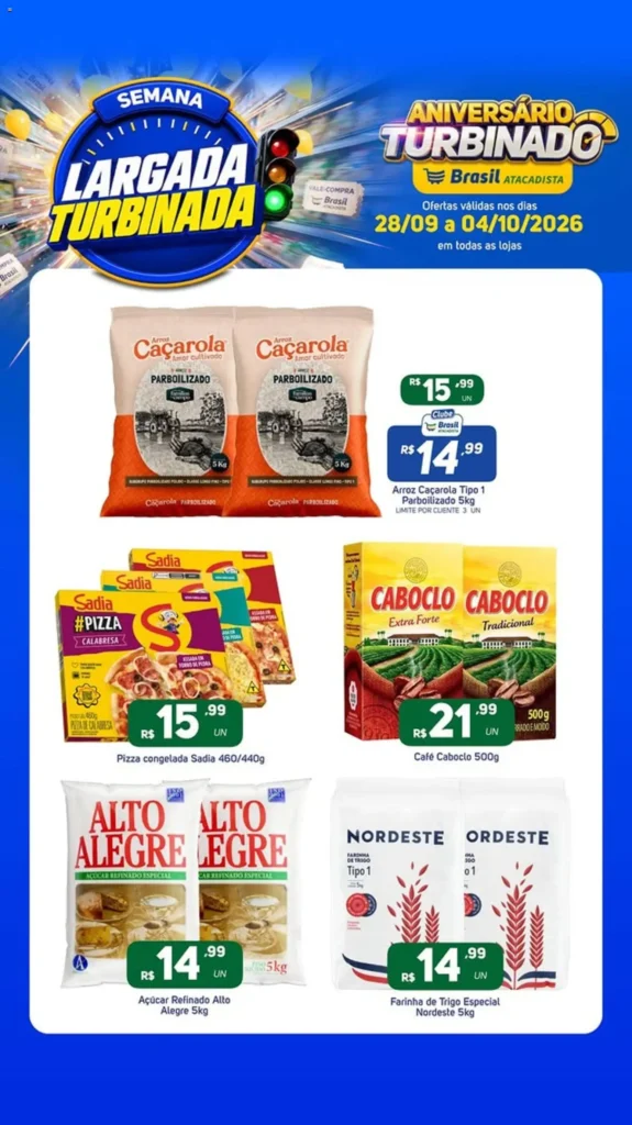 Ofertas Brasil Atacadista até 04/10/2026.
