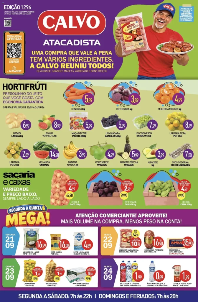 Ofertas Calvo Atacadista até 24/09/2026.