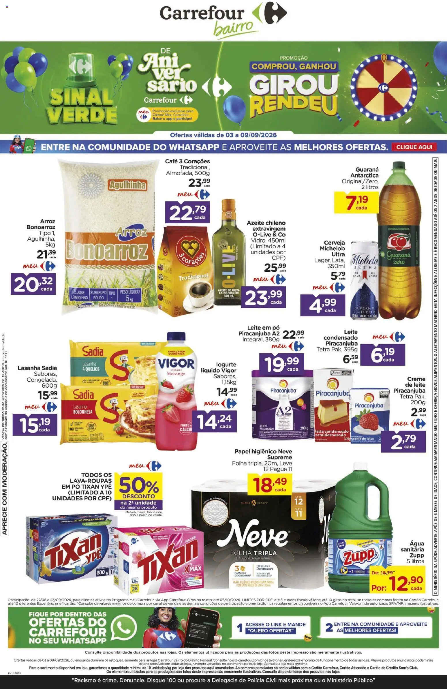 Ofertas Carrefour Bairro até 09/09/2026.