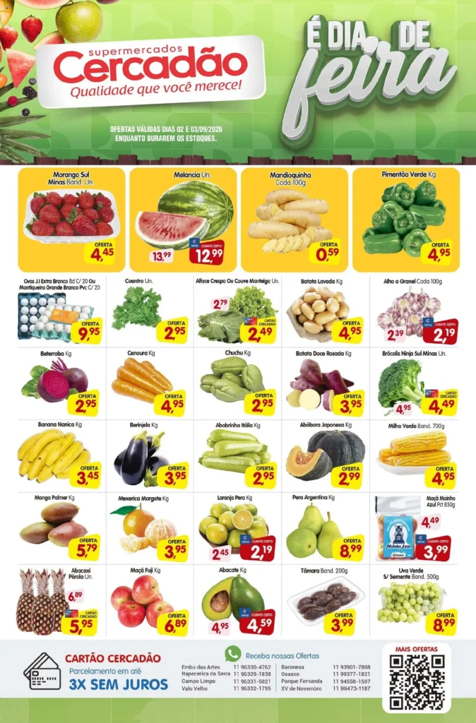 Ofertas Cercadão até 03/09/2026.