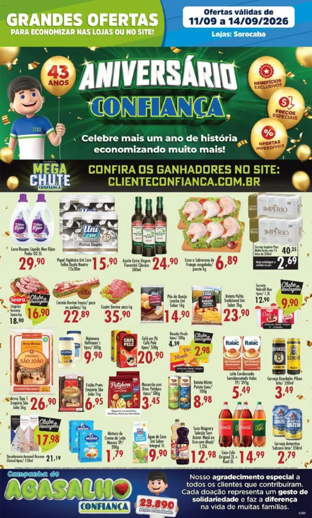 Ofertas Confiança até 14/09/2026. Ofertas Confiança até 14/09/2026.
