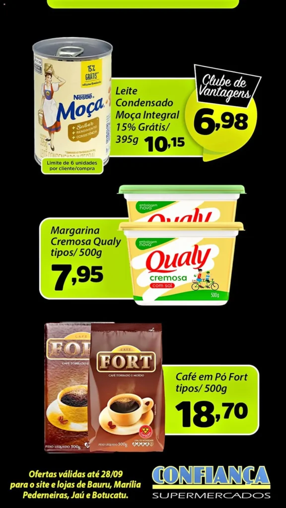 Ofertas Confiança até 28/09/2026.