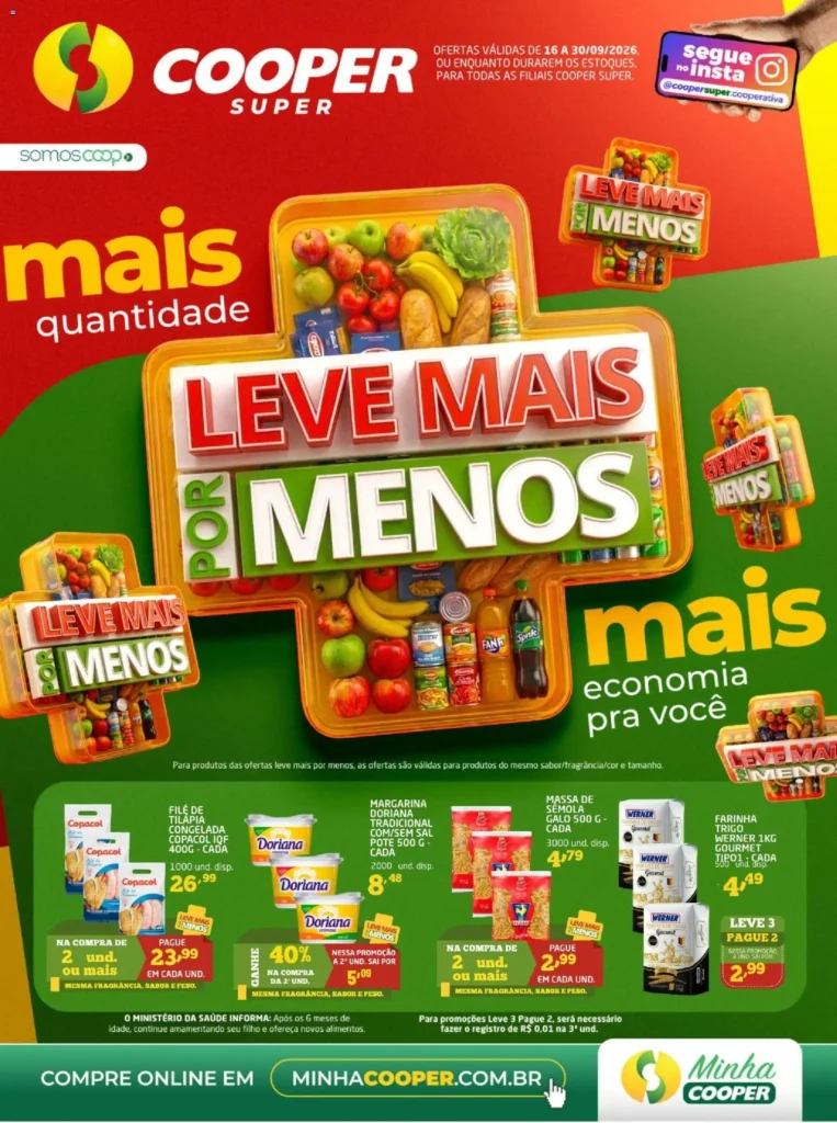 Ofertas Cooper ofertas Quinzenal até 30/09/2026.