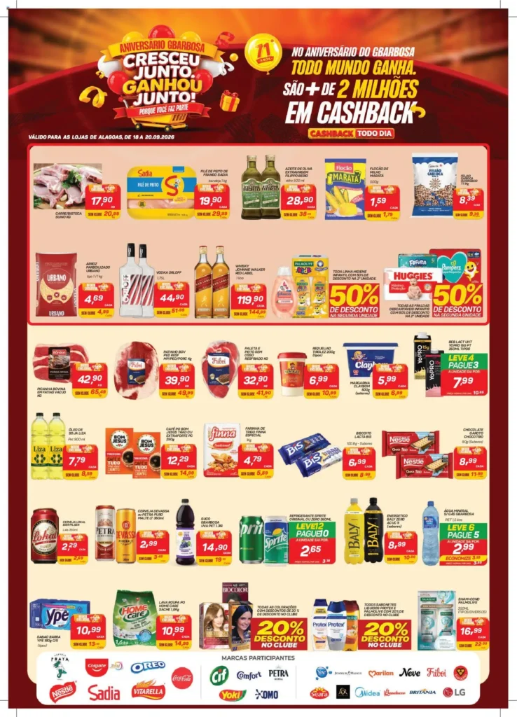 Ofertas Gbarbosa até 20/09/2026.