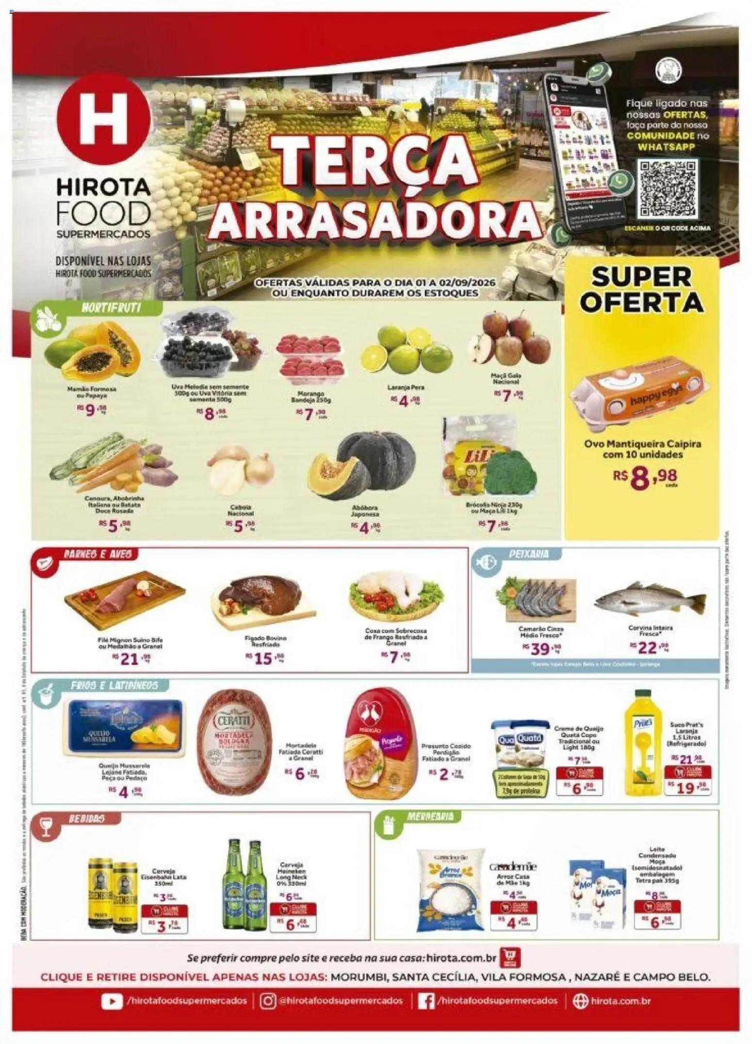 Ofertas Hirota Food ofertas Terça Arrasadora até 02/09/2026.