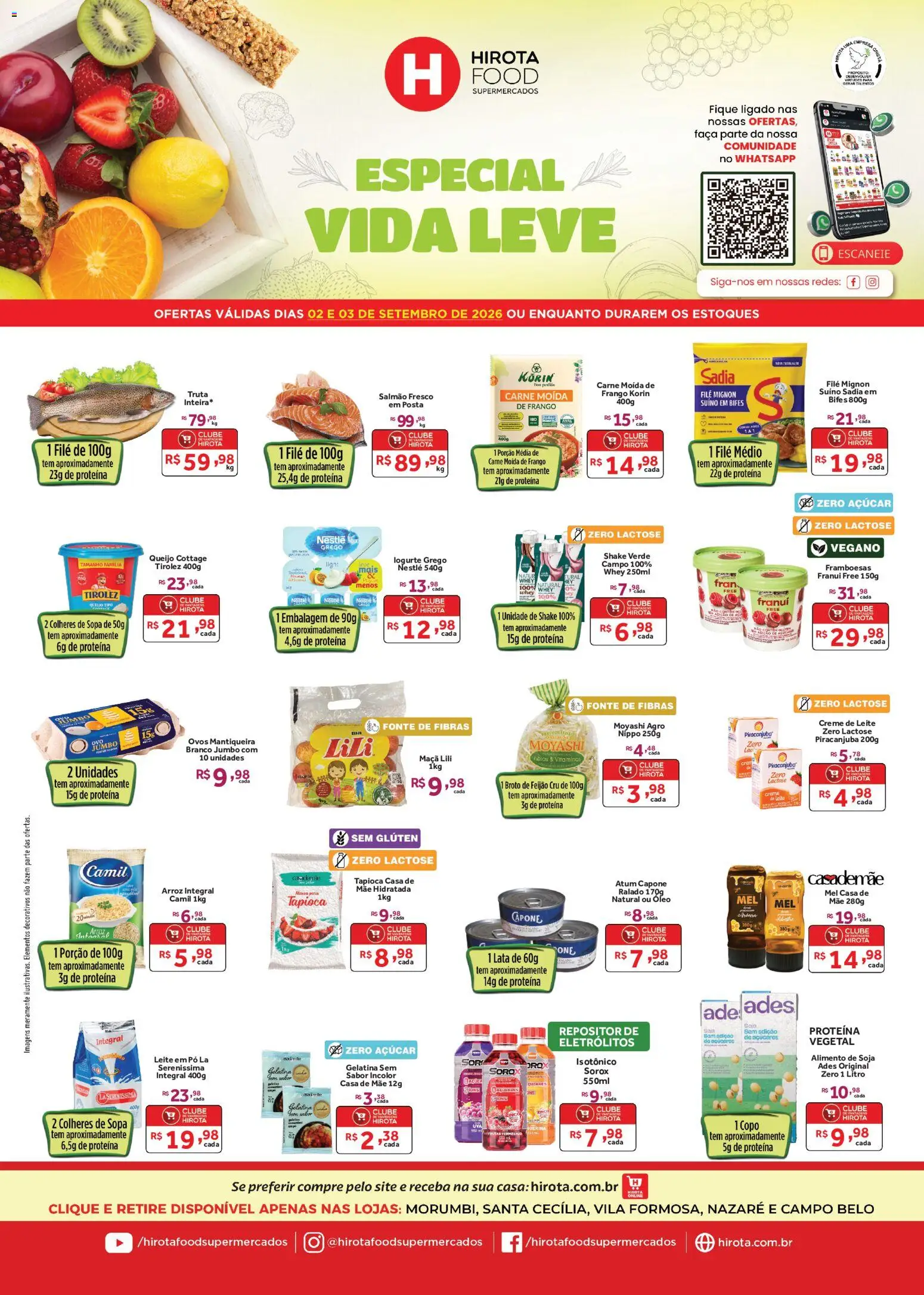 Ofertas Hirota Food ofertas Vida Leve até 03/09/2026.