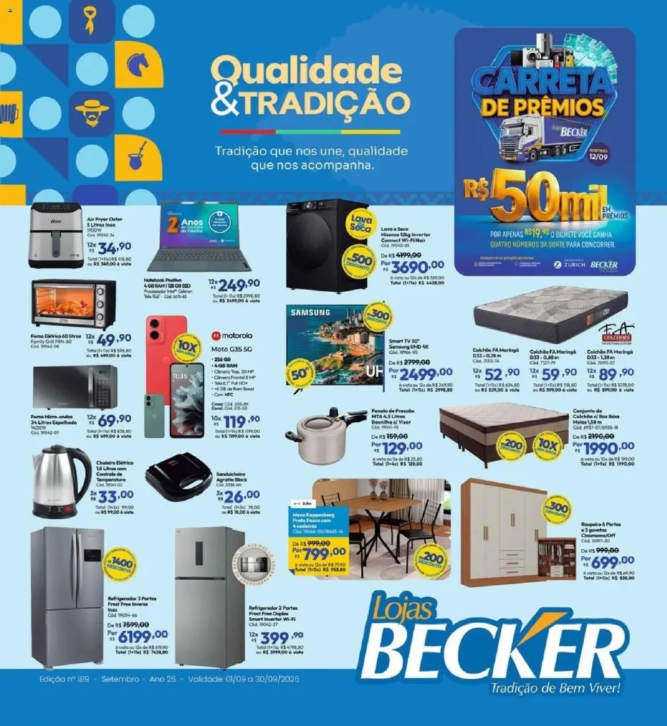 Ofertas Lojas Becker ofertas Setembro até 30/09/2026.