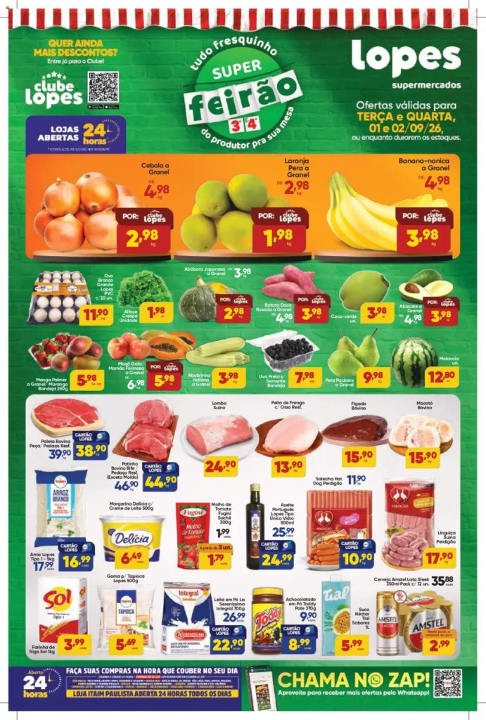 Ofertas Lopes Supermercados até 02/09/2026.