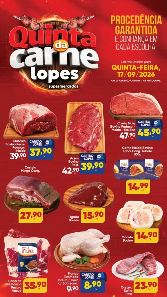 Ofertas Lopes Supermercados até 17/09/2026.