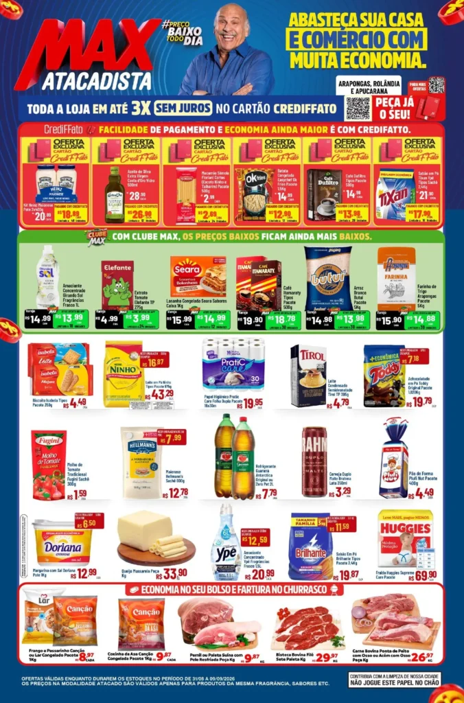 Ofertas Max Atacadista até 09/09/2026.