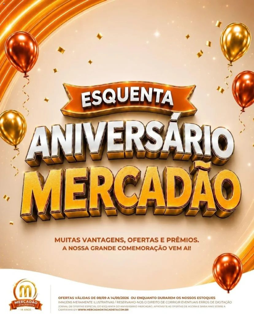 Ofertas Mercadão Atacadista até 14/09/2026.