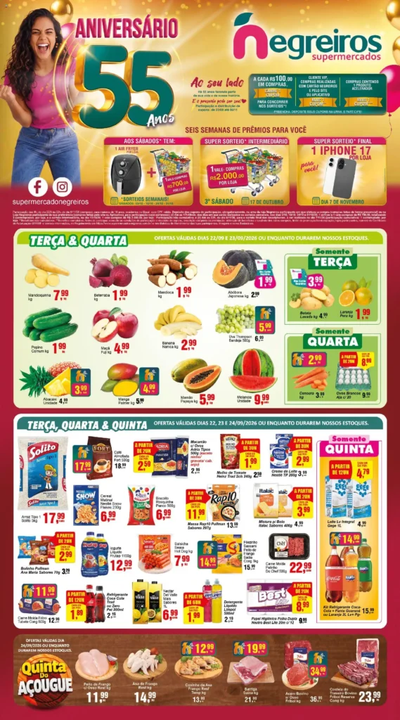 Ofertas Negreiros até 28/09/2026.