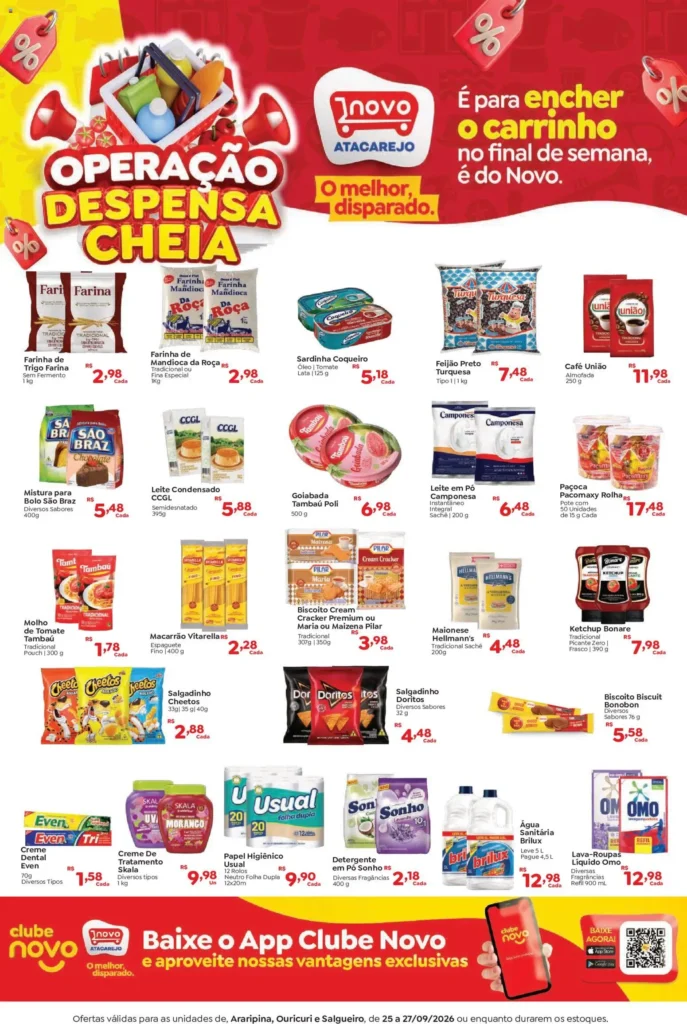 Ofertas Novo Atacarejo ofertas Despensa Cheia até 27/09/2026. Ofertas Novo Atacarejo ofertas Despensa Cheia até 27/09/2026.
