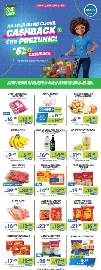 Ofertas Prezunic ofertas até 02/09/2026.