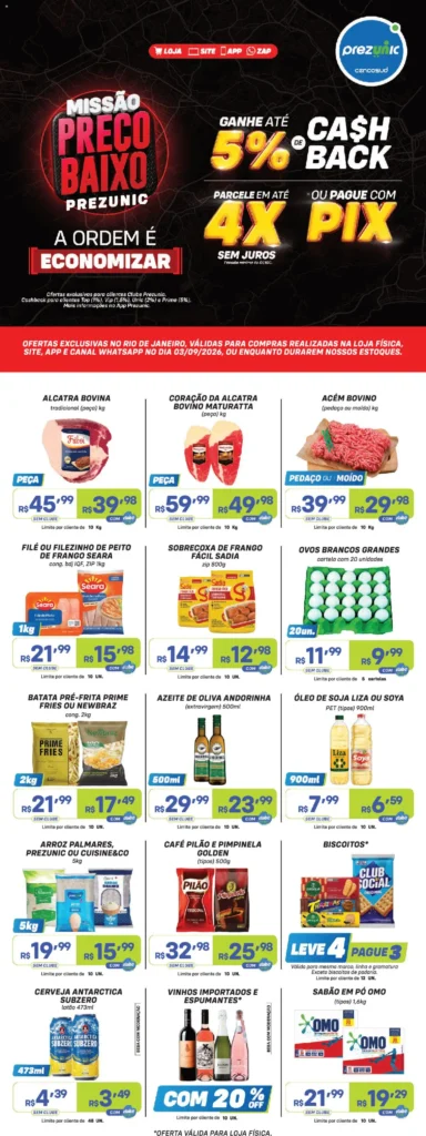 Ofertas Prezunic ofertas até 03/09/2026.