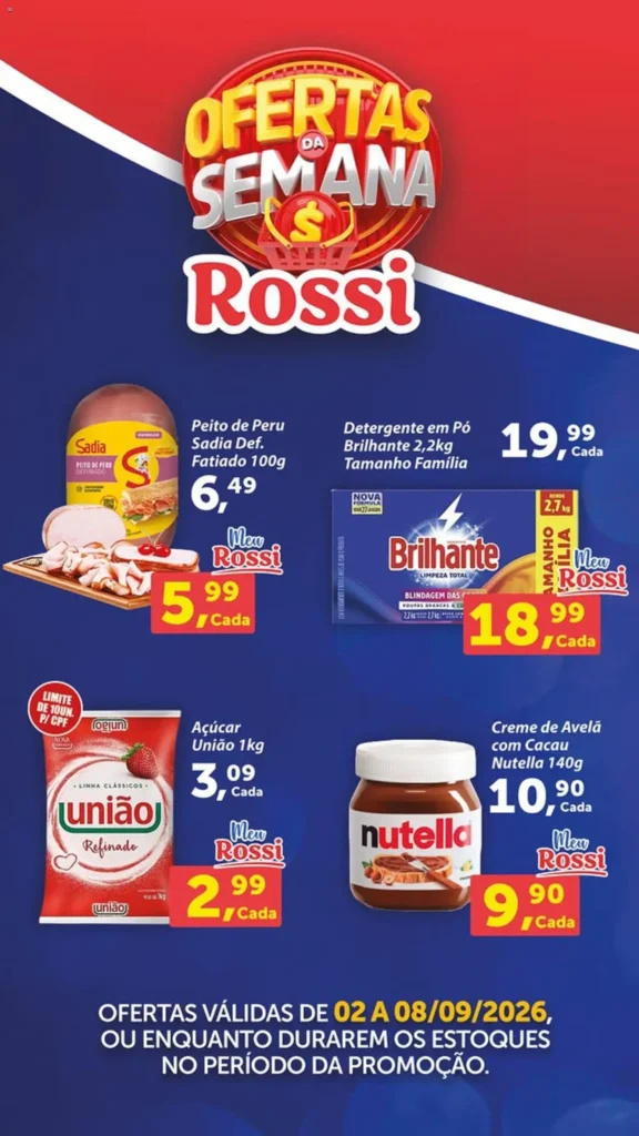 Ofertas Rossi Supermercados até 08/09/2026.