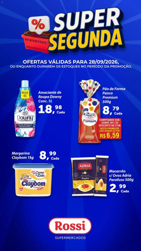 Ofertas Rossi Supermercados ofertas do Dia até 28/09/2026.