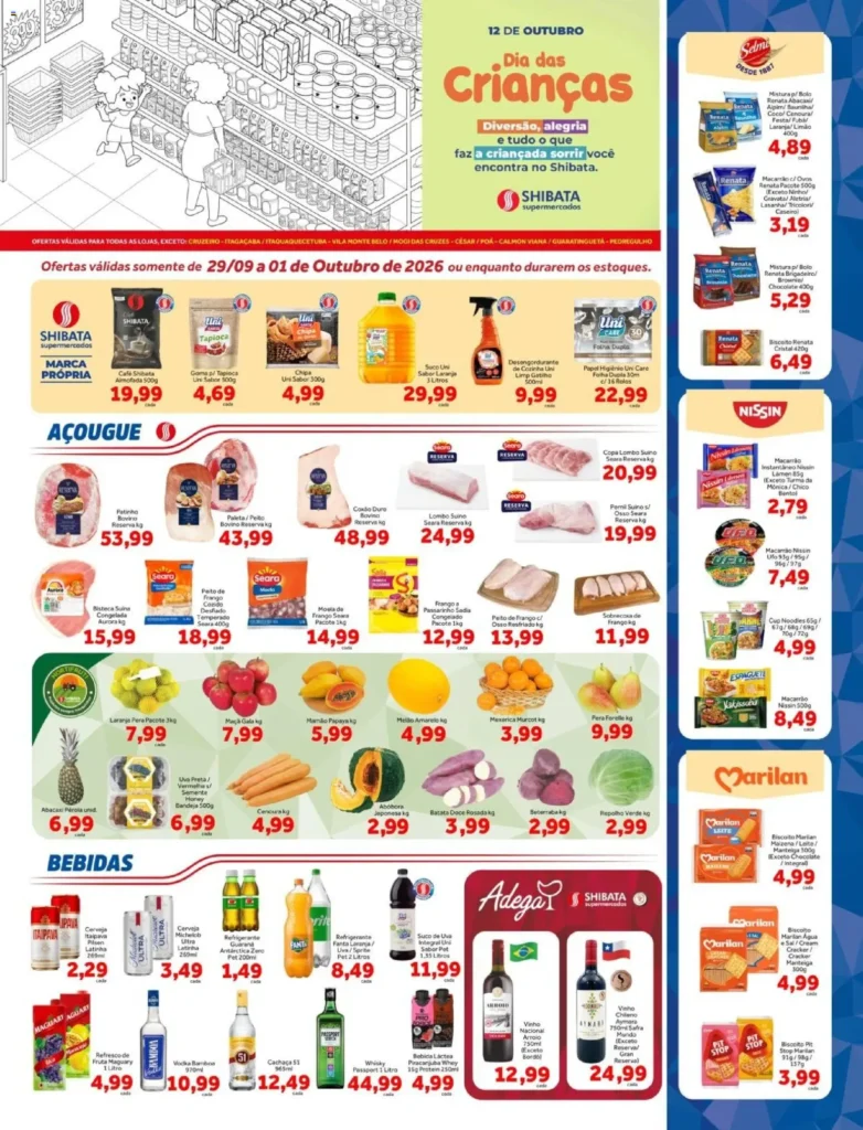 Ofertas Shibata até 01/10/2026.